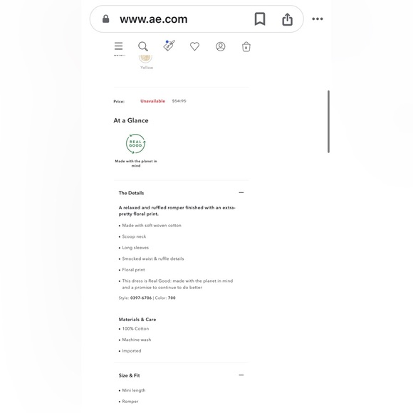 American Eagle Ruffle Scoop Neck Romper - Picture 11 of 11